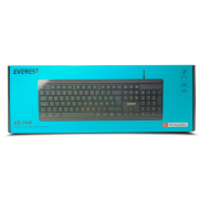 EVEREST KB-741F, USB Kablolu, Türkçe F,  2 metre Bakır Kablolu, Standart Klavye (Siyah)