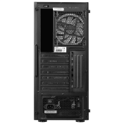 EVEREST X-RACER, Mesh, 600W, 4x12cm RGB Fan, Temperli Cam Yan Panel, ATX, GAMING KASA