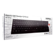 EVEREST KB-871U, USB Kablolu, Türkçe Q,  Standart Klavye (Siyah)