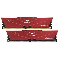 Team T-Force Vulcan Z Red 32GB 2x16GB 3200MHz CL16 DDR4 Gaming Ram (TLZRD432G3200HC16FDC01)