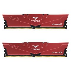 Team T-Force Vulcan Z Red 32GB 2x16GB 3200MHz CL16 DDR4 Gaming Ram (TLZRD432G3200HC16FDC01)