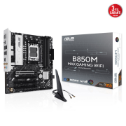 ASUS B850M MAX GAMING WIFI, 4xDDR5, 3x M2, HDMI, DP, Type-C, Wi-Fi 6, Bluetooth v5.4, AM5 Soket GAMING Anakart