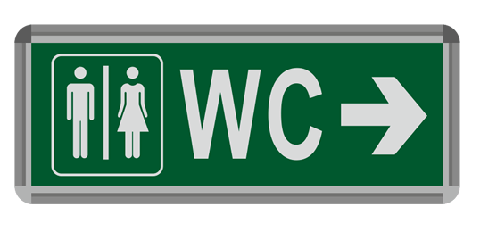 HELIOS HS4603 WC EXİT - ÇIKIŞ YÖN LEVHASI