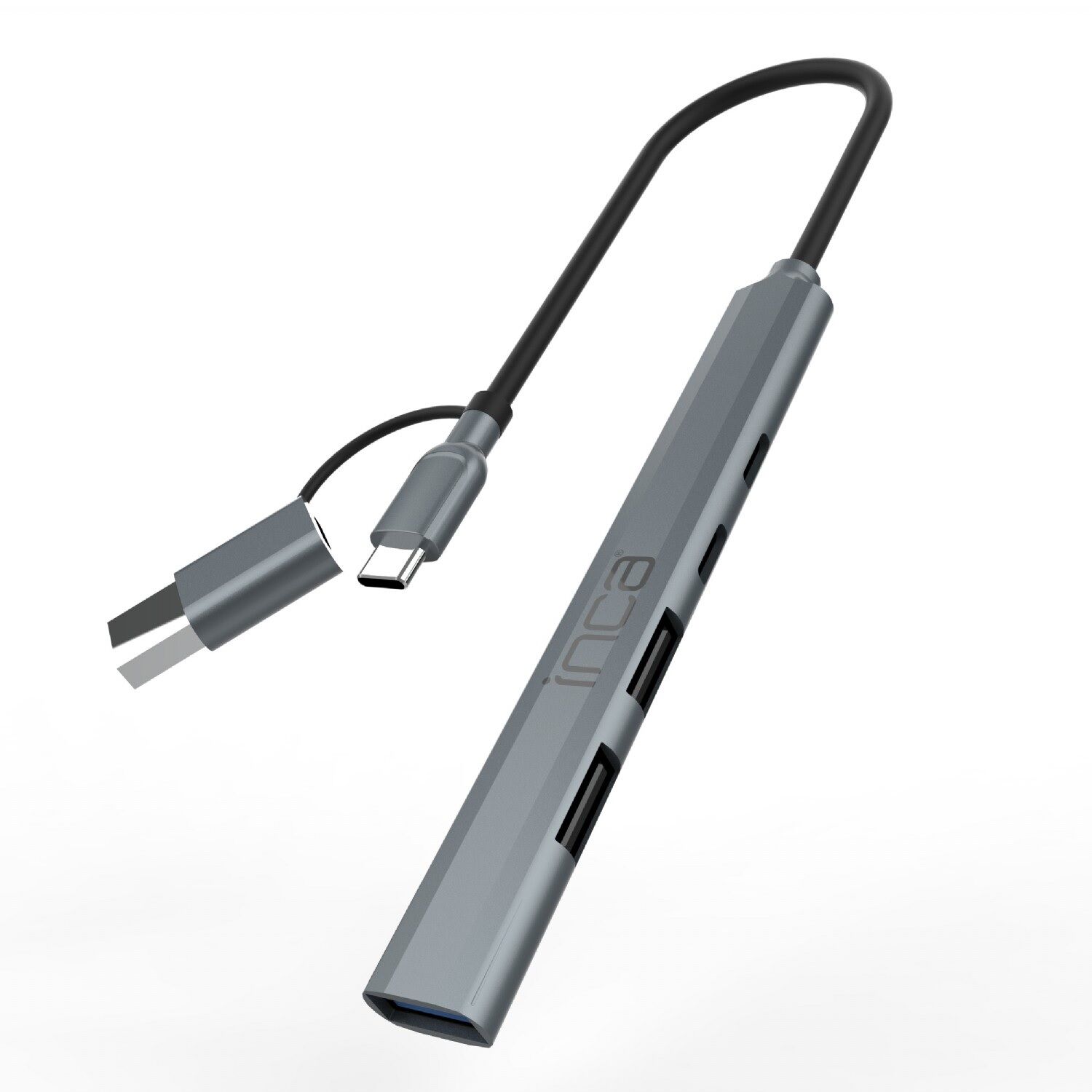 INCA IUTP-06T USB 3.0 & Type-C 3.1 1 X USB 3.0 +2 X USB+Type-c PD100W 2.0 Aluminyum Kasa