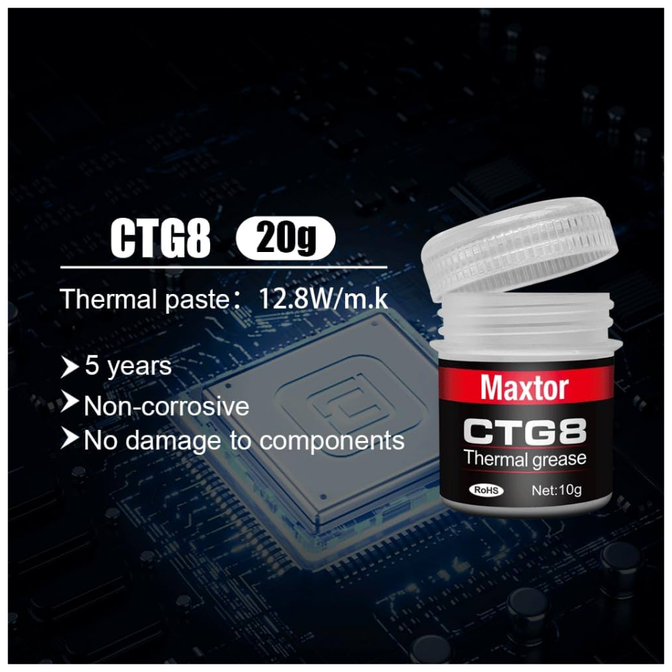 MAXTOR CTG8, 20Gram, Yüksek Performanslı,  Termal Macun, Termal İletkenlik: 12.8W/mK