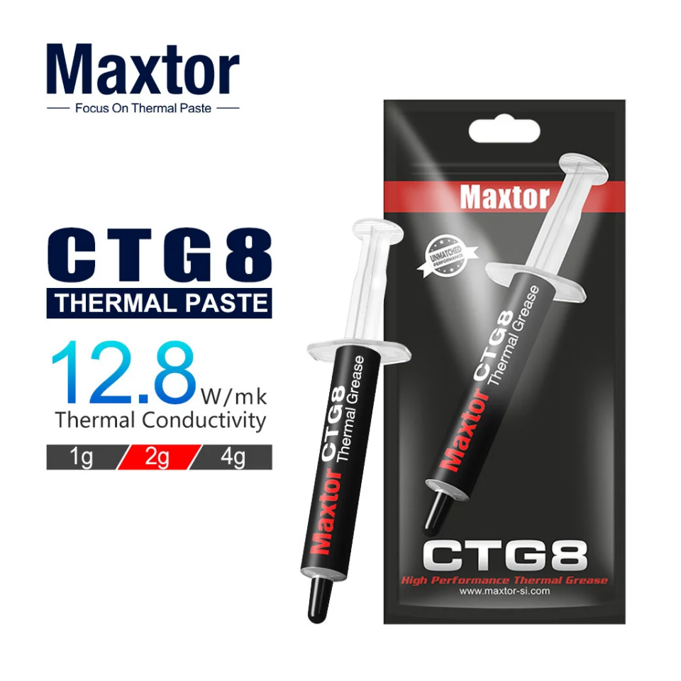 MAXTOR CTG8, 2Gram, Yüksek Performanslı,  Termal Macun, Termal İletkenlik: 12.8W/mK