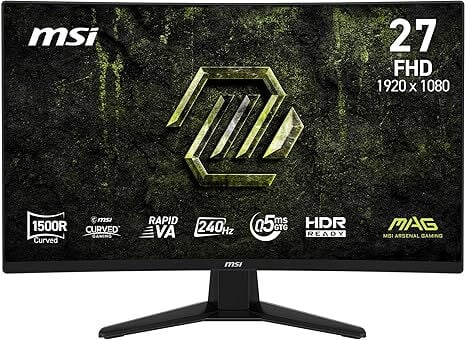 27 MSI MAG 274CF E20 200HZ 0.5MS FHD RAPİD VA 1500R CURVED FREESYNC PREMİUM GAMİNG MONİTÖR