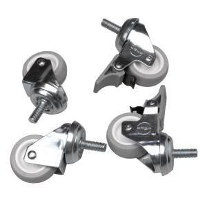 LN-ZMN-TKR-5020-XX ÖN MONTAJLI WM/PT TEKERLEK SETİ - 1 SET:4 ADET / 2 FRENLİ / 2 FRENSİZ, M10 (PLASTİK)