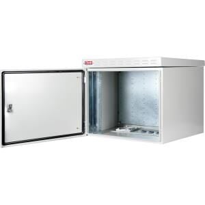 LN-ESO-IP5509U6060-LG-1 MONTAJLI 09U 19'' W600MM D600MM (2 FAN UYUMLU) PROLINE500-O SAFEBOX OUTDOOR SERİSİ IP55 KABİNET (BEYAZ) (ÖN TEK AÇILIM METAL/A)