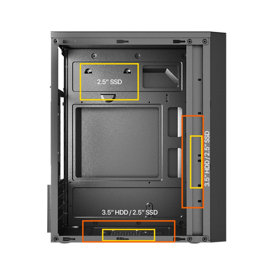 FRISBY FC-2710B, 1x80mm Fan, Siyah, 300W, USB 2.0, mATX, Mini Tower Kurumsal KASA