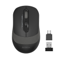 A4 TECH FG10CS AIR2, Grey, SILENT, FSTYLER, 2,4Ghz Kablosuz, USB-C den şarj edilebilir, Optik Mouse, 10-15Metre, 4 Buton, Nano Alıcı