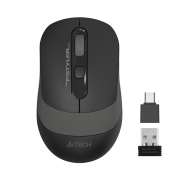 A4 TECH FG10CS AIR2, Grey, SILENT, FSTYLER, 2,4Ghz Kablosuz, USB-C den şarj edilebilir, Optik Mouse, 10-15Metre, 4 Buton, Nano Alıcı