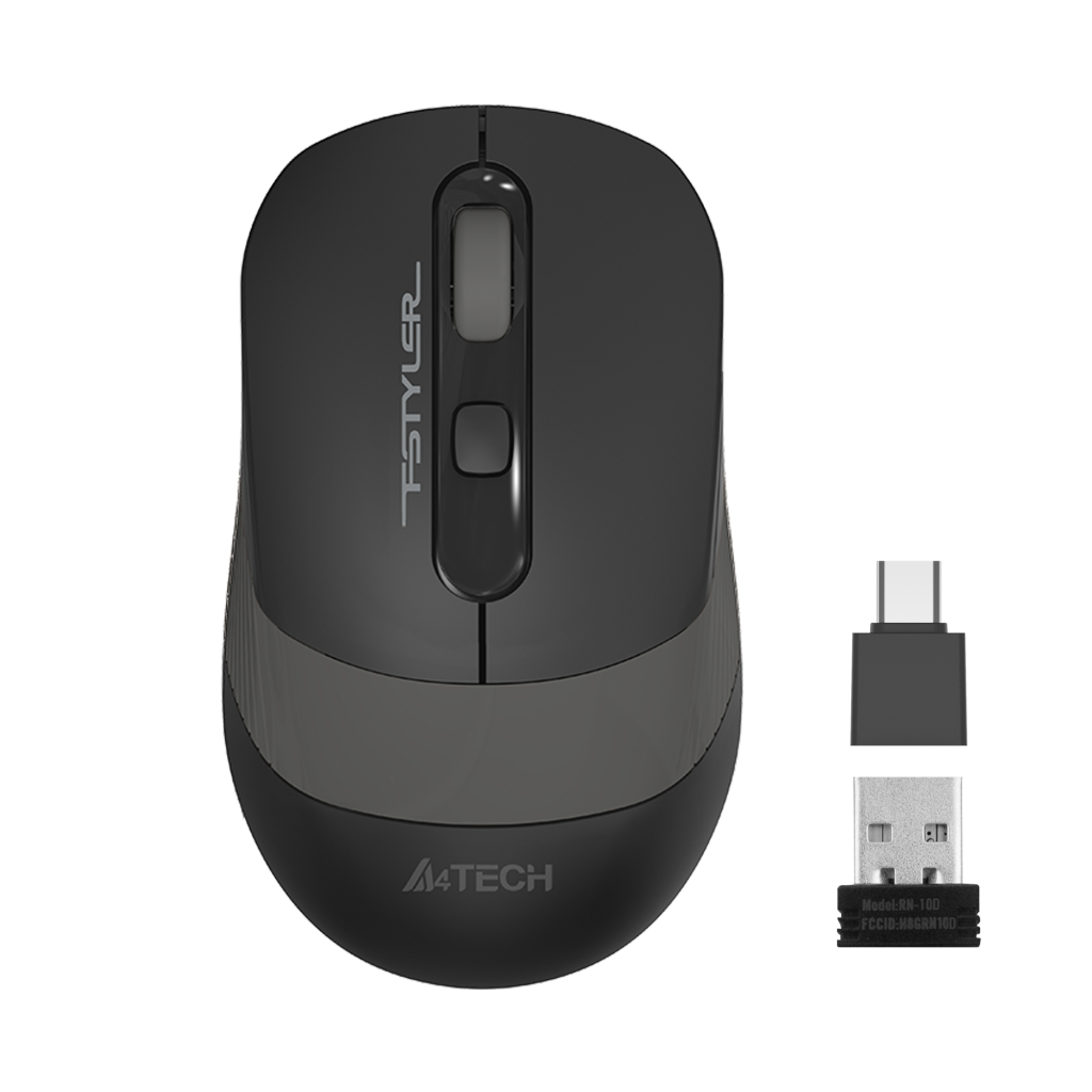 A4 TECH FG10CS AIR2, Grey, SILENT, FSTYLER, 2,4Ghz Kablosuz, Optik Mouse, 10-15Metre, 4 Buton, Nano Alıcı