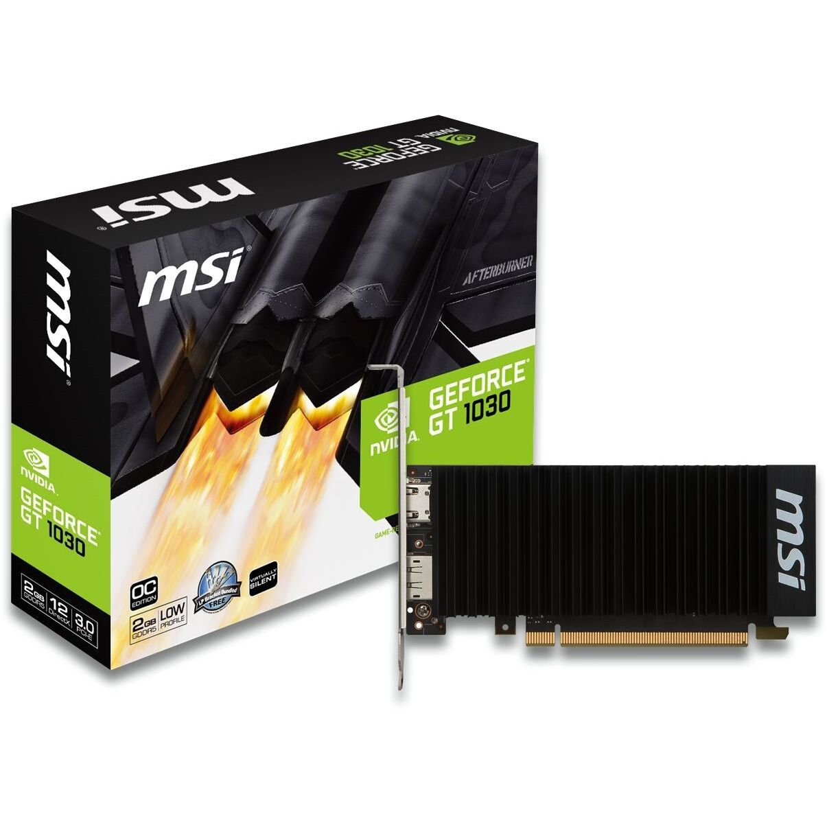 MSI GT1030-2GHD4-LP-OC GT1030 2GB DDR4 64Bit DVI/HDMI 16X DX12