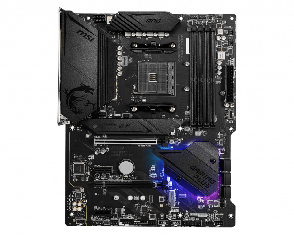 MSI MPG B550 GAMING PLUS DDR4 4400MHZ 1XHDMI 1XDP 2XM.2 USB 3.2 ATX AM4 (AMD 5000/4000G/3000 SERİLERİ İLE UYUMLU)