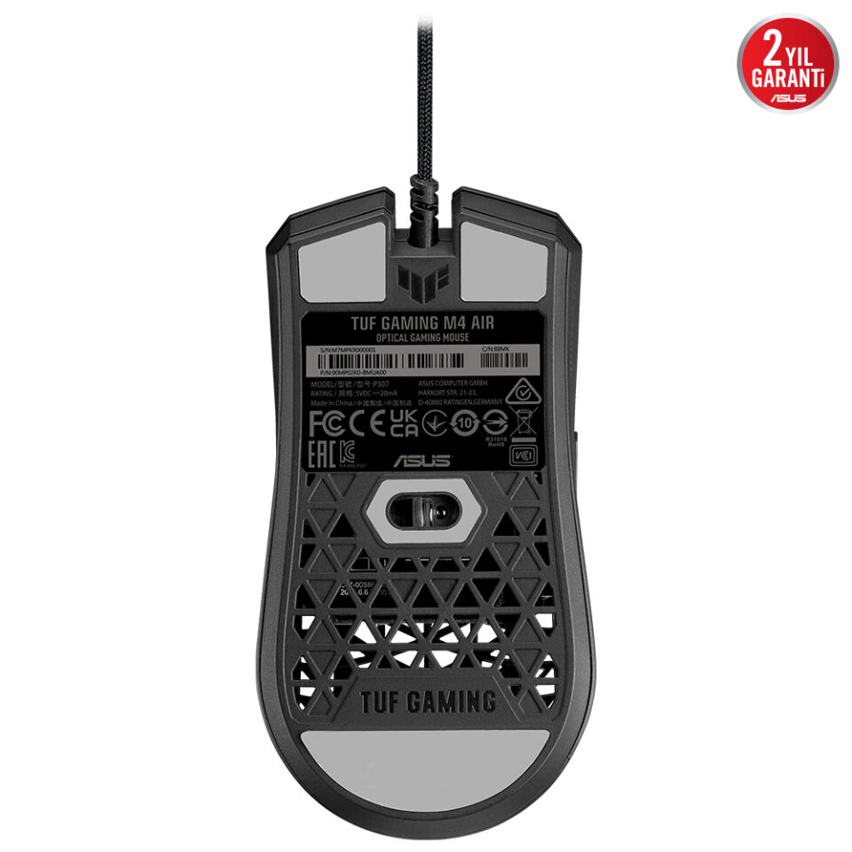 ASUS TUF GAMING M4 AIR USB 16000DPI AIR SHELL TASARIM GAMING MOUSE