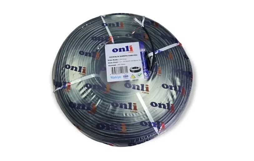 Onli 2X0,50 500m 2+1 PE OUTDOOR CCTV Siyah Kablo