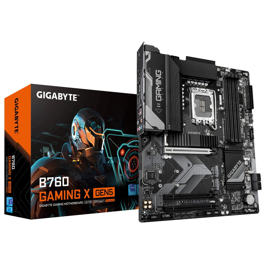 GIGABYTE B760 GAMING X GEN5, 4xDDR5, 3xM.2, DP, HDMI, Type-C, 13-14.Nesil, LGA1700 Soket, GAMING Anakart
