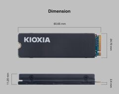 2TB KIOXIA EXCERIA HEATSINK GEN 4X4 NVMe 5000/3900MB/s (LSC11K2T04G8)