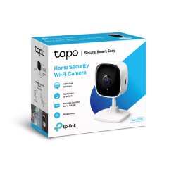 TP-LINK Tapo C100, Bebek/Ev Güvenlik Kamerası, WiFi, 1080P, 20Mt Gece Görüşü, Hareket algılama, Ses ve Işık Alarmı, İki Yönlü Ses