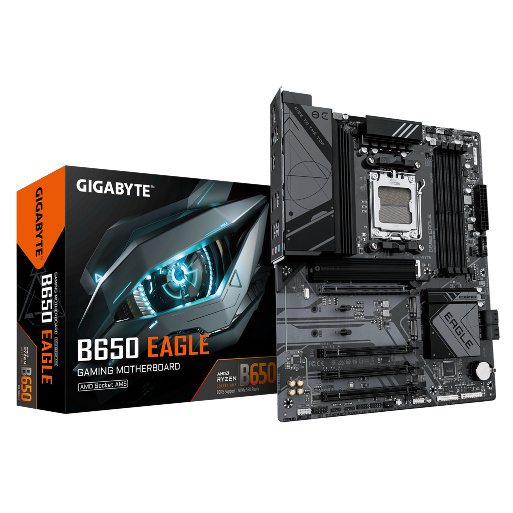 GIGABYTE B650 EAGLE, Rev.1.0, 4xDDR5, 3xM.2, DP, HDMI, Type-C, AM5 Soket GAMING Anakart