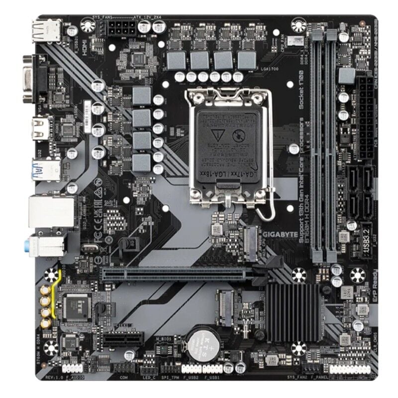 GIGABYTE B760M-H DDR4 3200MHZ 1XVGA 1XHDMI 1XM.2 USB 3.2 MATX 1700P (12. / 13. VE 14. NESİL İŞLEMCİ UYUMLU)