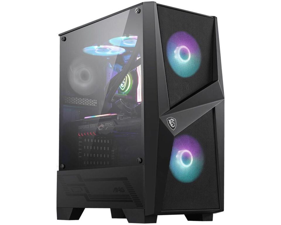 MSI MAG FORGE 100R TEMPERLI CAM ARGB PSU YOK 2X120MM 1X120MM GAMING ATX KASA SİYAH