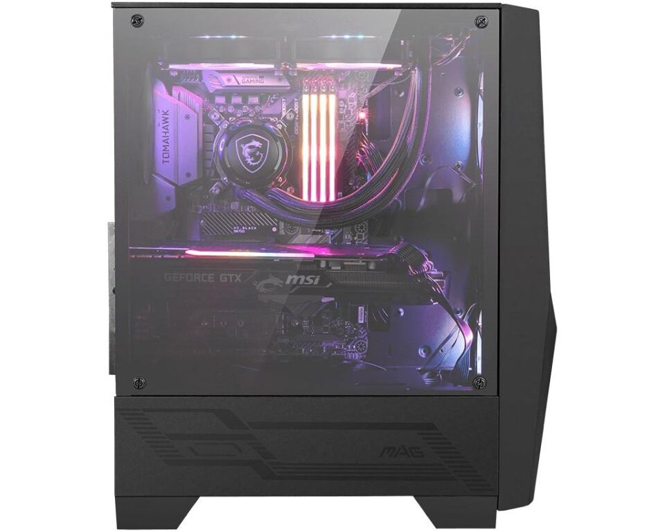 MSI MAG FORGE 100R TEMPERLI CAM ARGB PSU YOK 2X120MM 1X120MM GAMING ATX KASA SİYAH
