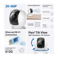 TP-LINK Tapo C222, 4,0Mpix, İç ve Dış Mekan, Wifi-Ethernet, 12Mt. Gece Görüşü, 360 Dönüş, Dikey ve Yatay Hareket, İki Yönlü Ses, Yapay Zeka Destekli Güvenlik Kamerası