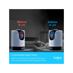TP-LINK Tapo C225, 4,0Mpix, İç ve Dış Mekan, WiFi,  9Mt. Gece Görüşü, 360 Dönüş, Dikey ve Yatay Hareket, İki Yönlü Ses Güvenlik Yapay Zeka Destekli Kamera