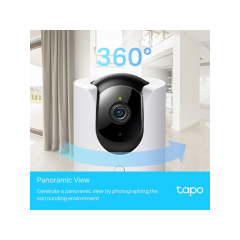 TP-LINK Tapo C225, 4,0Mpix, İç ve Dış Mekan, WiFi,  9Mt. Gece Görüşü, 360 Dönüş, Dikey ve Yatay Hareket, İki Yönlü Ses Güvenlik Yapay Zeka Destekli Kamera