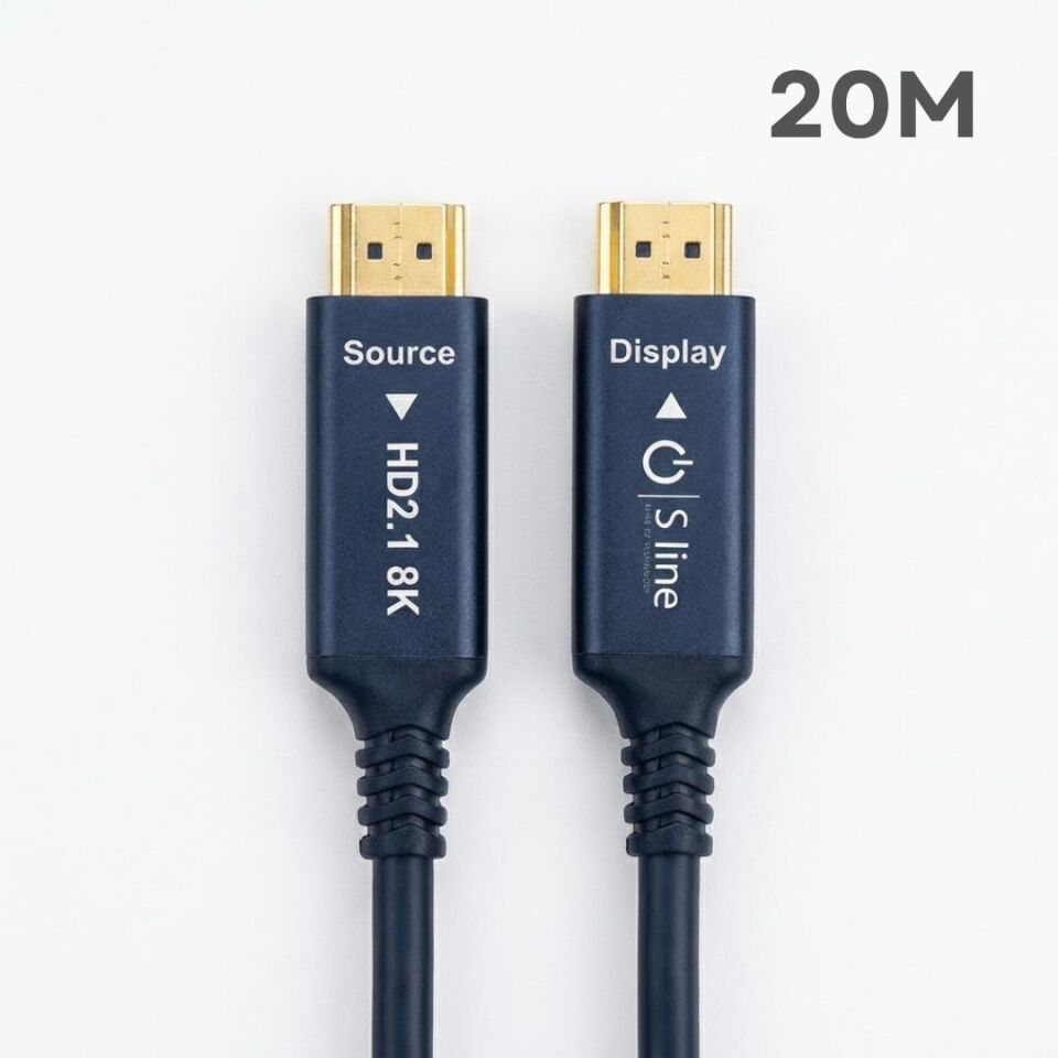 S-LİNE FK0520-8K-OPT 20MT 2.1V 8K FİBER OPTİK HDMI KABLO
