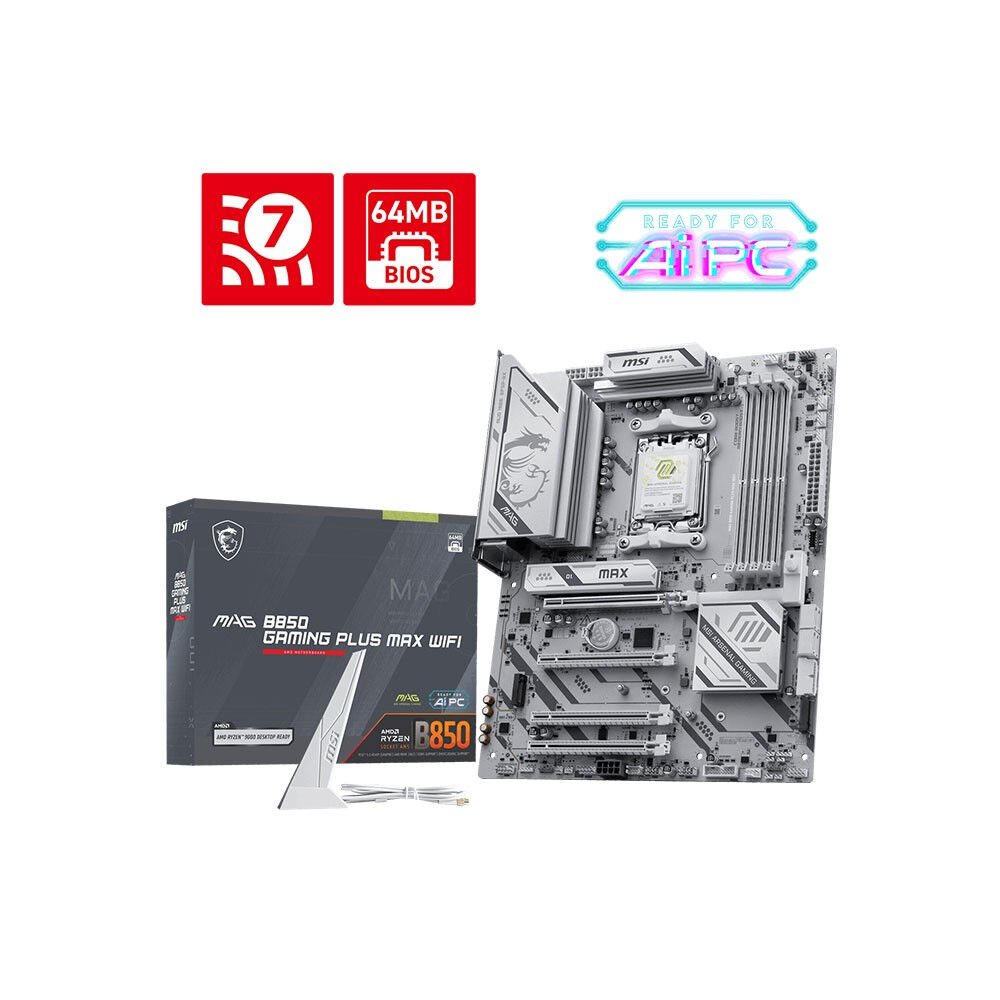 MSI MAG B850 PLUS MAX WIFI7 AM5 DDR5 8200+(OC)MHz