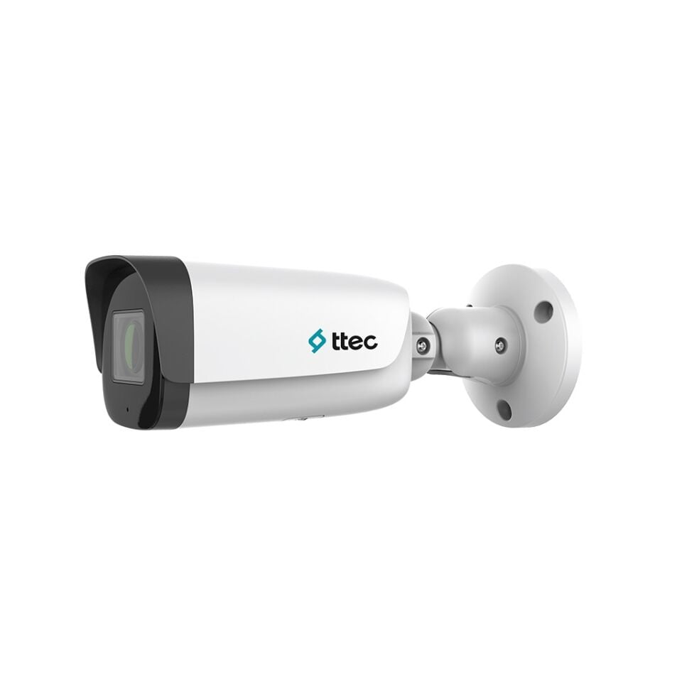 TTEC IPBP-4380L-WMSZ 4MP 2.8-12MM MOTORIZE 80MT DAHİLİ SES H265+ IP67 SMART LED BULLET IP KAMERA