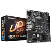 GIGABYTE H610M K DDR4, 2xDDR4, M.2, HDMI, 12-13.14.Nesil, LGA1700 Soket, Anakart