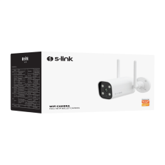 S-LINK SL-BLT01, Güvenlik Kamerası, WiFi, 2Mpix, 3.6mm Lens, 10m. Gece Görüşü, Micro SD Kartlı, TUYA Yazılım