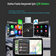 S-LINK SL-CAR01, 2in1 Android ve Apple Cihazlar, Kablosuz Android Auto ve Carplay Adaptörü