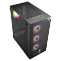 VENTO VG3400S Mid Tower, Siyah, Temperli Cam, RGB, ATX GAMING KASA (PSU YOK)