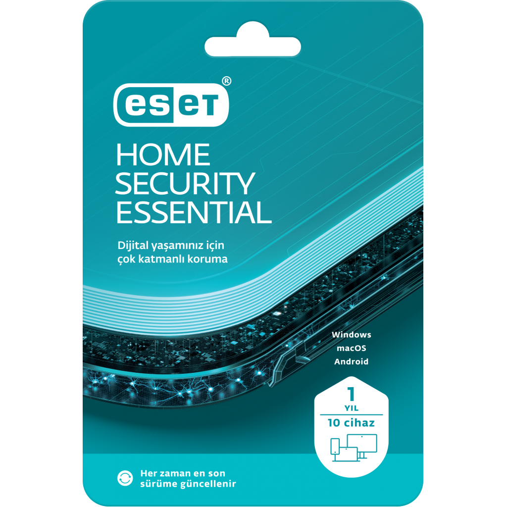ESET HOME SECURITY ESSENTIAL 10 Kullanıcı, 1 YIL, BOX