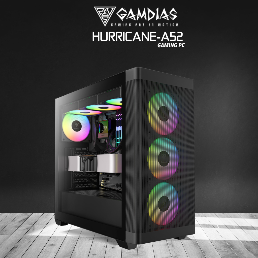 HURRICANE-A52 TAVSİYE, i5-14400F, 32Gb DDR5 Ram, 1Tb NVMe SSD, 8Gb GDDR6 RTX4060 Ekran Kartı, 2000W Kasa, Free Dos GAMING TAVSİYESİ