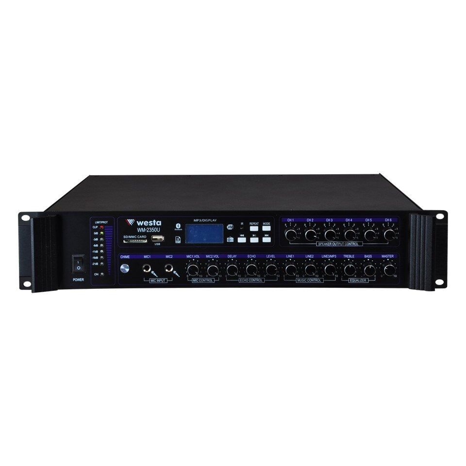 WESTA WM-2350U 350W 6 BÖLGELİ MIXER AMFI