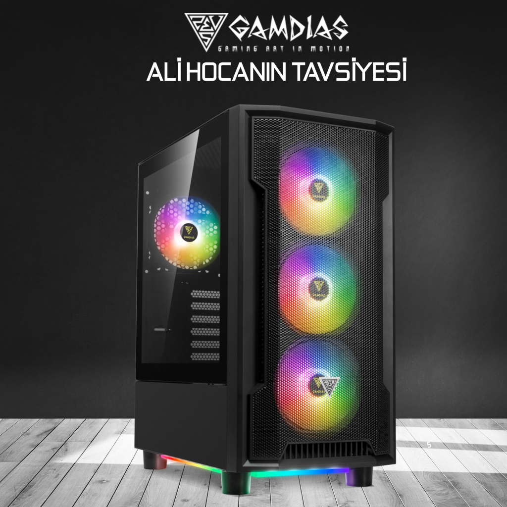 ALİ HOCANIN TAVSİYESİ, RYZEN 5 5600, 16Gb Ram, 500Gb NVMe SSD, 8Gb GDDR5 RX580 Ekran Kartı, 750W Kasa, Free Dos GAMING TAVSİYESİ