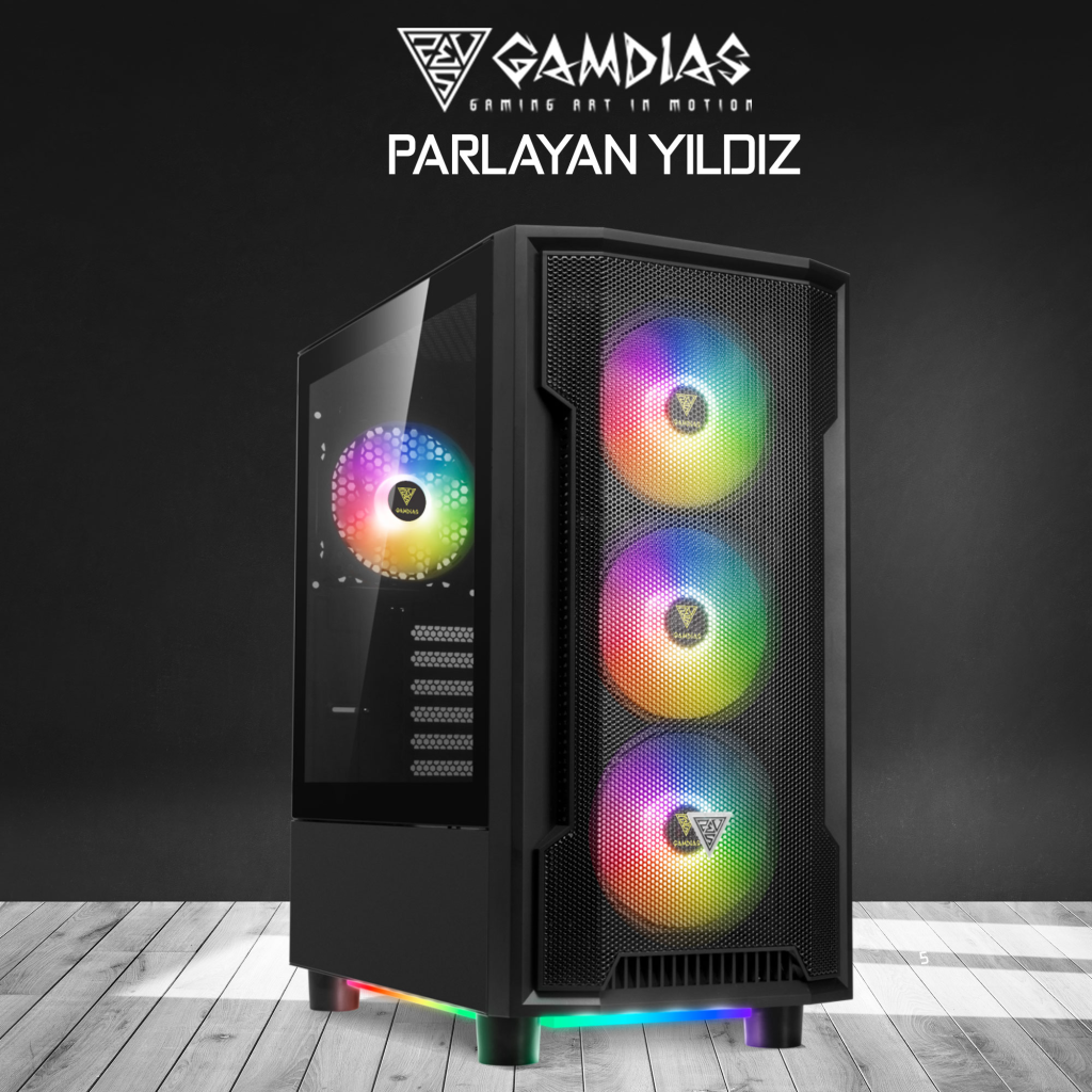 PARLAYAN YILDIZ, RYZEN 5 8400F, 32Gb DDR5 Ram, 1Tb NVMe SSD, 8Gb GDDR5 RX580 Ekran Kartı, 750W Kasa, Free Dos GAMING TAVSİYESİ