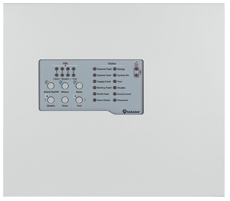 TEKNİM TFP-4404 4 BÖLGELİ KONVANSİYONEL YANGIN ALARM PANELİ