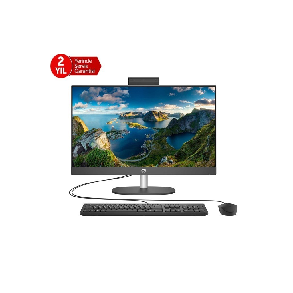 HP B6JC7ES, ProOne 240 G10, i7-1355U, 23,8" FHD Ekran, 16Gb Ram, 512Gb SSD, Paylaşımlı Ekran Kartı, Free Dos All In One PC, SİYAH (2 Yıl Yerinde Garanti)