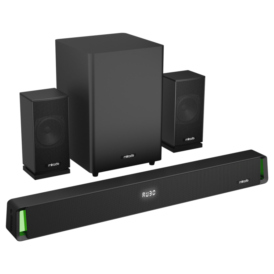 MIKADO MD-SBT35, 160W, 5+1, Masaüstü, BT/AUX/USB/HDMI/OPTICAL, Soundbar, Siyah Kasa, Ev Sinema Sistemi