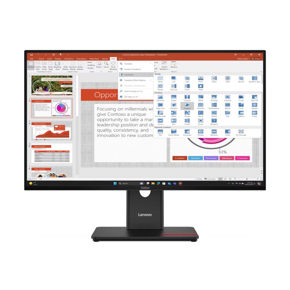 LENOVO T27-40 THINKVISION 64A5MAT6TK 27'' 4MS 120HZ VGA/HDMI PIVOT WLED MONITOR