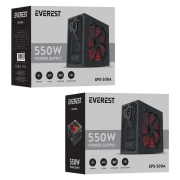 EVEREST EPS-500A, 500W, 12cm Fan, ATX, GAMING Power Supply (PSU) Kutulu