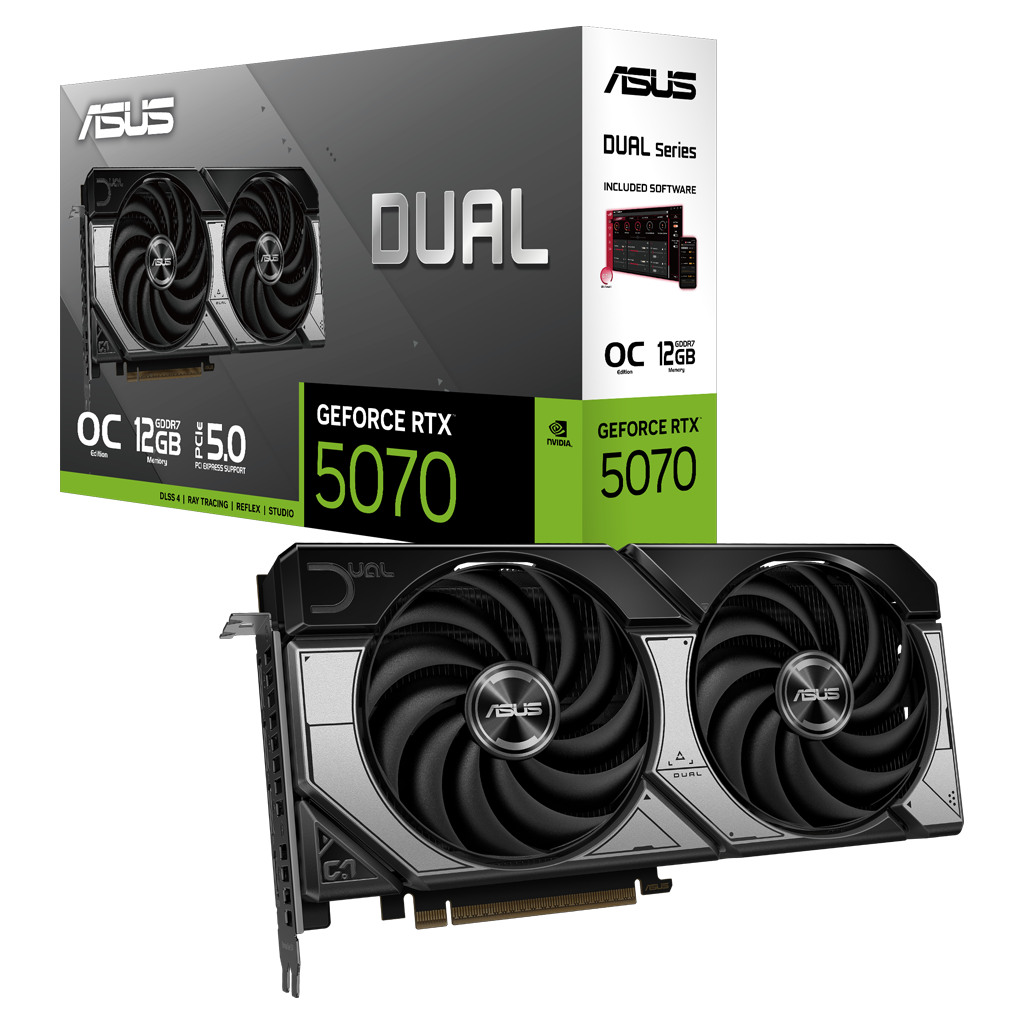 ASUS DUAL RTX5070-O12G, 12Gb, 192Bit, GDDR7, 1xHDMI, 3xDP GAMING Ekran Kartı