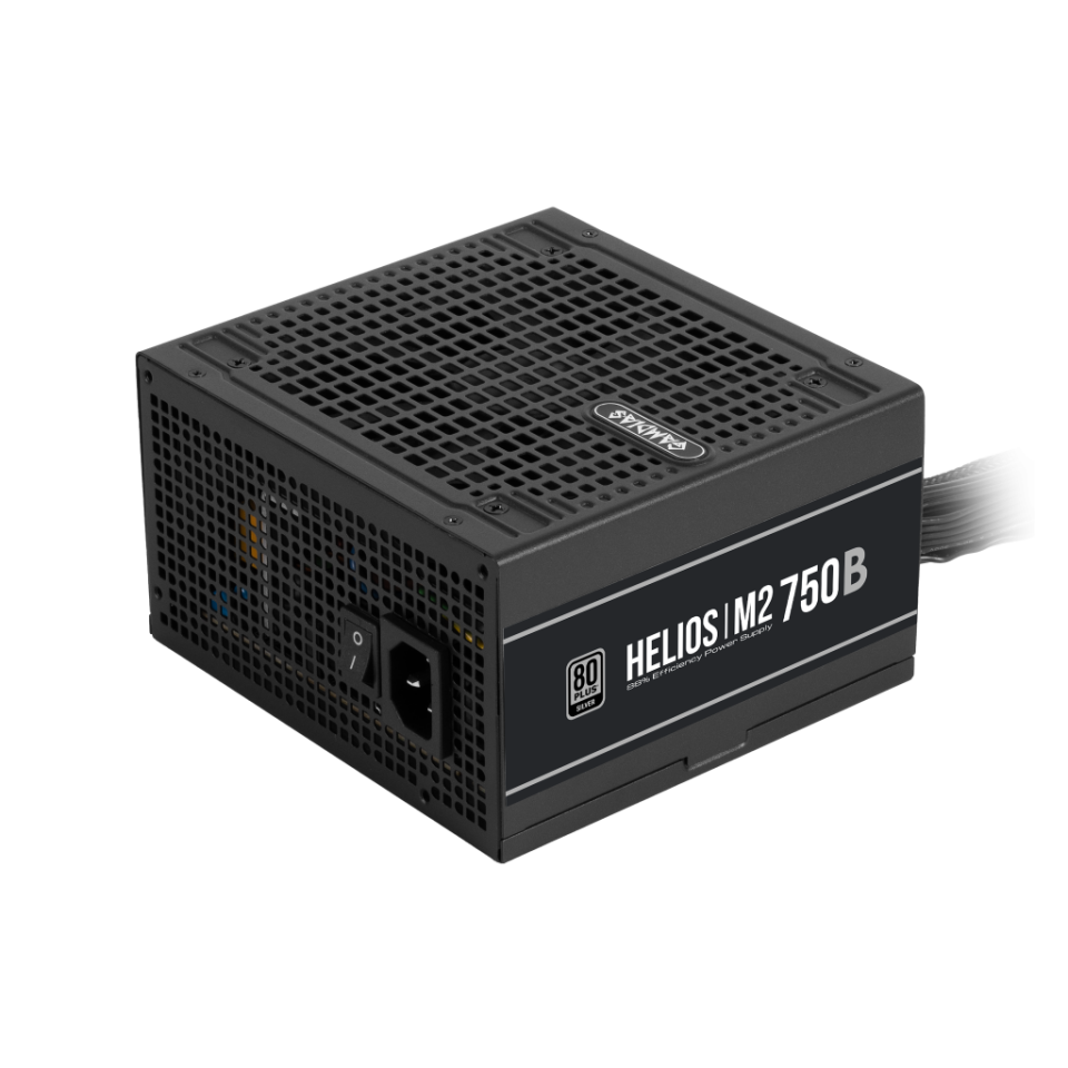 GAMDIAS HELIOS M2-750B, 750W, 80+ Silver, Aktif PFC, GAMING, ATX, Power Supply (PSU)